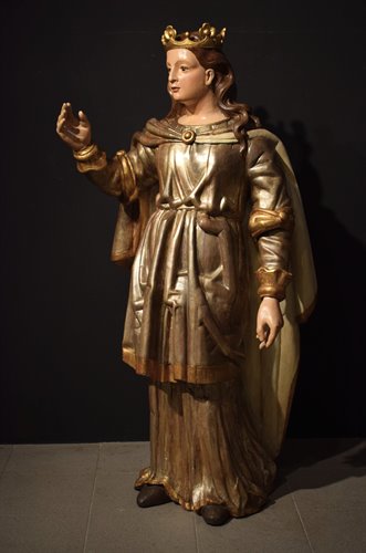 Santa Caterina, scultura lignea policroma.